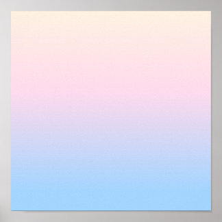 elegant roze pastel blauwe heldere verloopkleuren poster