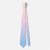 elegant roze pastel blauwe heldere verloopkleuren stropdas (Voorkant)