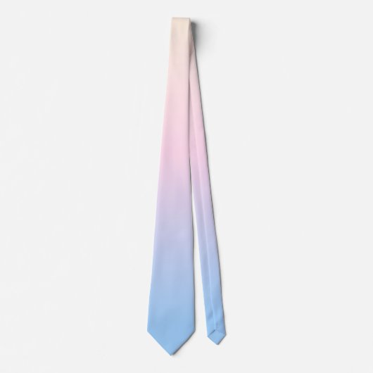 elegant roze pastel blauwe heldere verloopkleuren stropdas (Voorkant)