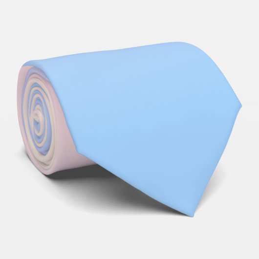 elegant roze pastel blauwe heldere verloopkleuren stropdas (Opgerold)