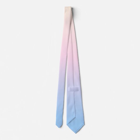 elegant roze pastel blauwe heldere verloopkleuren stropdas (Achterkant)