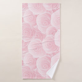 Elegant Roze Pastel Roze Golf Abstract Patroon Badhanddoek