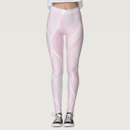 Elegant Roze Pastel Roze Golf Abstract Patroon Leggings
