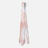 Elegant Roze Pastel Roze Golf Abstract Patroon Stropdas (Voorkant)