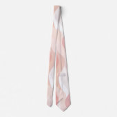 Elegant Roze Pastel Roze Golf Abstract Patroon Stropdas (Achterkant)