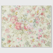 elegant  roze pastelpatroon cadeaupapier (Vlak)