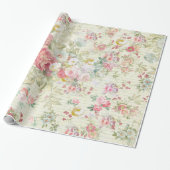 elegant  roze pastelpatroon cadeaupapier (Uitgerold)