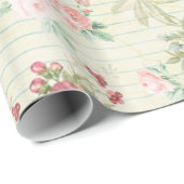 elegant  roze pastelpatroon cadeaupapier (Rol Hoek)