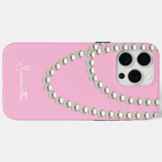 Elegant roze Pearl ketting Case-Mate iPhone Case (Achterkant (horizontaal))
