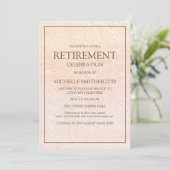 Elegant roze pensioenfeest kaart (Staand voorkant)