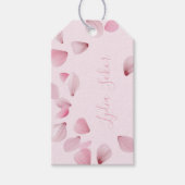 Elegant Roze Petal Gift Cadeaulabel (Voorkant)