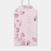 Elegant Roze Petal Gift Cadeaulabel (Achterkant)