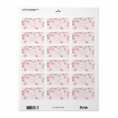 Elegant  Roze Petal Retour Adres Lab Etiket (Full Sheet)