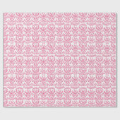 Elegant roze piepklein Indisch bloemenpatroon Cadeaupapier (Vlak)