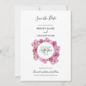 Elegant roze pinda's die de datum bewaren save the date (Voorkant)