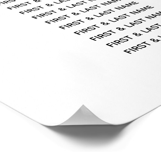 Elegant roze pinda's Wedding Seding Chart Poster (Hoek)