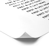 Elegant roze pinda's Wedding Seding Chart Poster (Hoek)