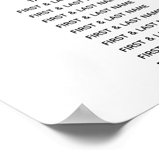 Elegant roze pinda's Wedding Seding Chart Poster (Hoek)