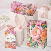 Elegant Roze Pioen Bloem Tissuepapier