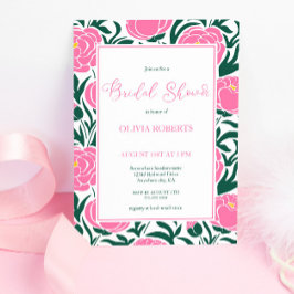 Elegant Roze Pioen Bloemen Vrijgezellenfeest Kaart