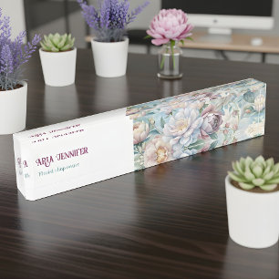 Elegant Roze Pioen Bloemstuk Aangepaste Bloemist B Naambordje
