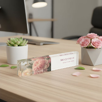 Elegant Roze Pioen Bloemstuk Aangepaste Bloemist Z Naambordje