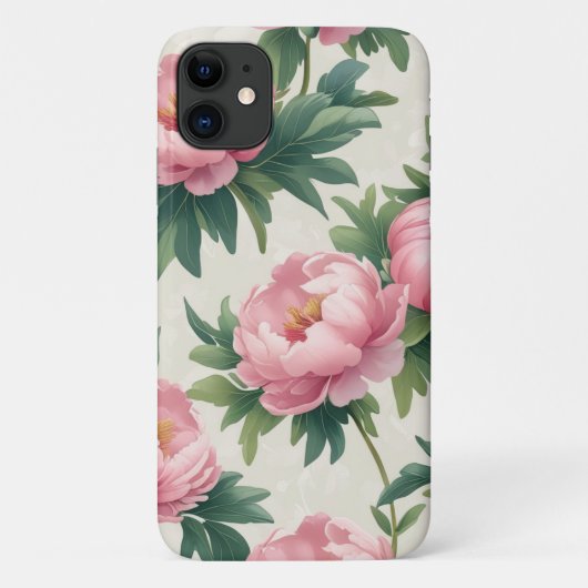 Elegant roze pioenroos bloemenpatroon - tijdloze b Case-Mate iPhone case (Achterkant)