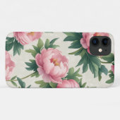 Elegant roze pioenroos bloemenpatroon - tijdloze b Case-Mate iPhone case (Achterkant (horizontaal))