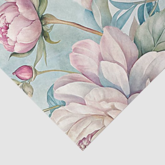 Elegant  roze pioenroos tissue papier (Detail)