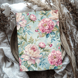 Elegant  roze pioenroos tissue papier