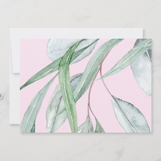 Elegant Roze Pioenrozen Vrijgezellenfeest Kaart (Achterkant)