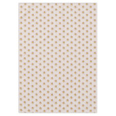 Elegant Roze Plumeria Bloemen op Champagne Beige Tafelkleed (Voorkant)