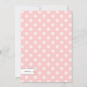 Elegant roze pokadot Baby shower Tea Party Kaart (Achterkant)