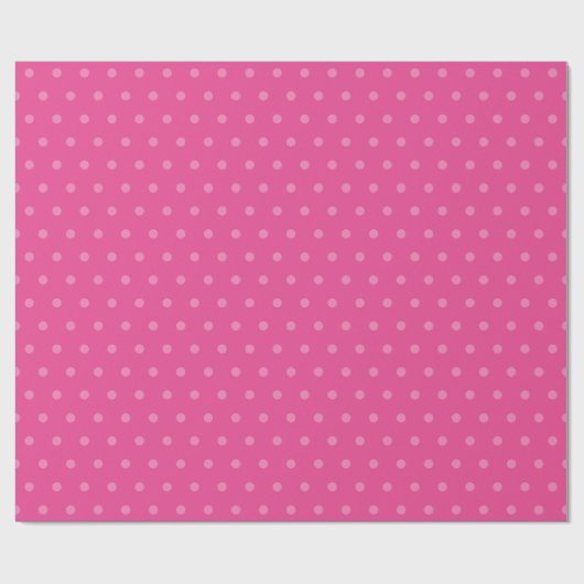  Elegant Roze Polka Dots Sjabloon Custom Cadeaupapier (Vlak)