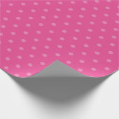  Elegant Roze Polka Dots Sjabloon Custom Cadeaupapier (Hoek)