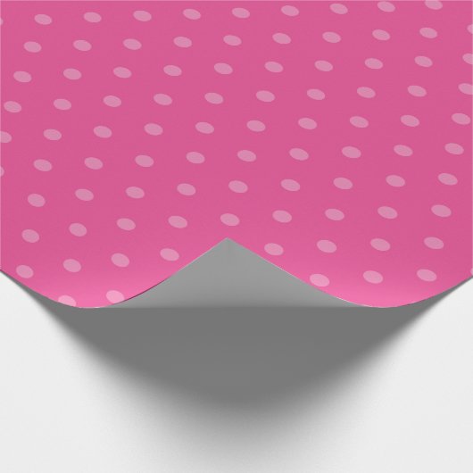 Elegant Roze Polka Dots Sjabloon Custom Cadeaupapier (Hoek)