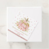 Elegant roze pompoen Baby shower meisje dank u Bedankjes Labels (In situ)