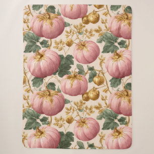 Elegant roze pompoenen herfstontwerp sherpa deken