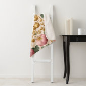 Elegant roze pompoenen herfstontwerp sherpa deken (In situ)