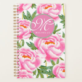 Elegant roze pony's Patroon - Monogrammen Planner
