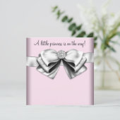 Elegant roze prinses Baby shower Kaart (Staand voorkant)