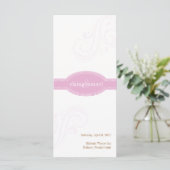 Elegant roze programma, Caroline Wedding Collectie (Staand voorkant)