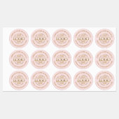 Elegant Roze Promotie Bedrijf Business Logo Labels (Vel)