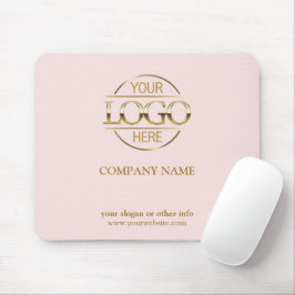 Elegant Roze Promotie Bedrijf Business Logo Muismat