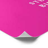 Elegant Roze Proost 65 Jaar 65e Verjaardag Poster (Hoek)