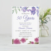 Elegant Roze & Purple Flowers Moeder Dag Kaart (Staand voorkant)