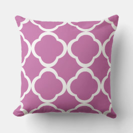 Elegant roze Quatrefoil Patroon Kussen