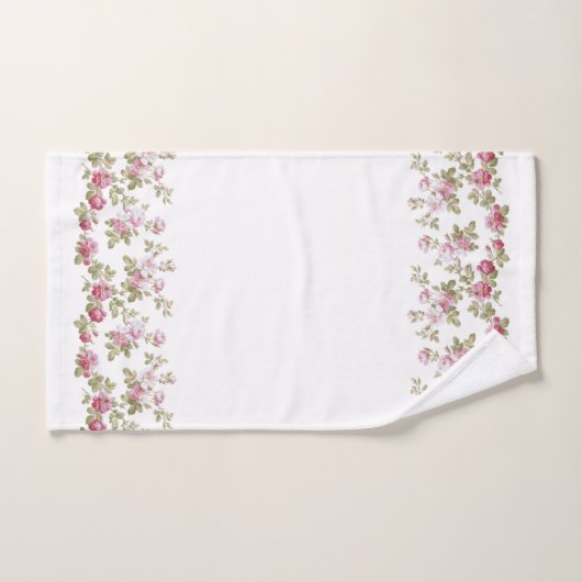 Elegant Roze Rand Bad Handdoek (Handdoek)