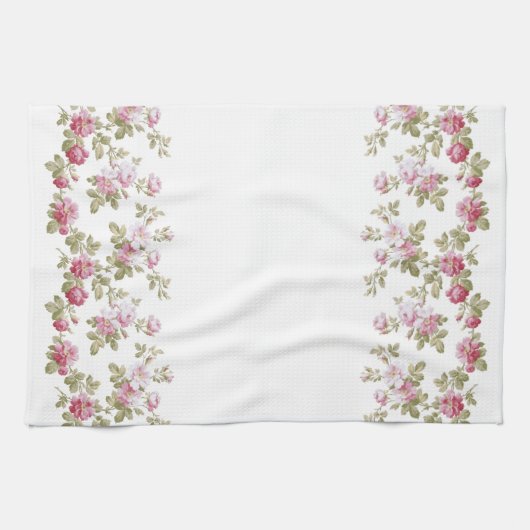 Elegant  Roze Rand Theedoek (Horizontaal)