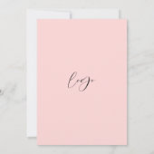 Elegant roze & Red Script Logo Business Open House Kaart (Achterkant)